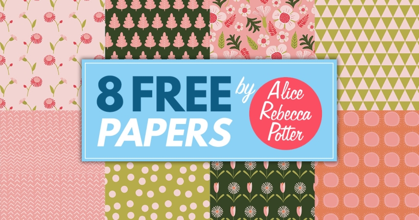 8 Free Floral Papers by Alice Potter