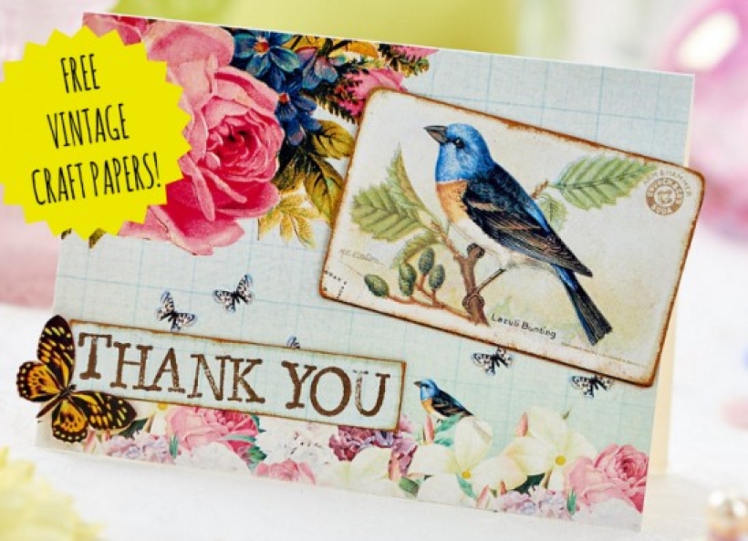 FREE vintage Hunkydory craft papers