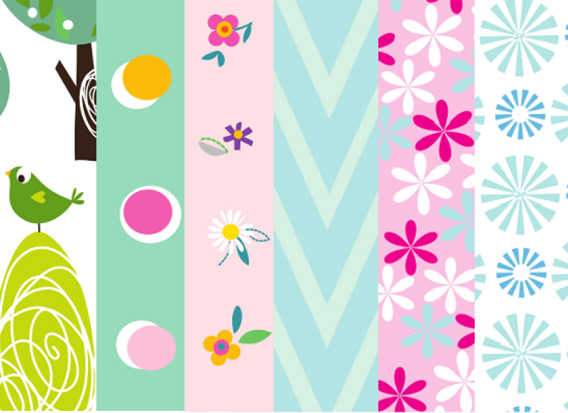 Free Bright Floral Papers