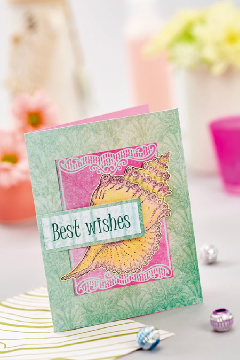 Make this beautiful Best Wishes card
