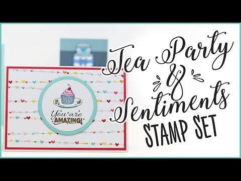 Tea Party & Sentiments Stamp Set