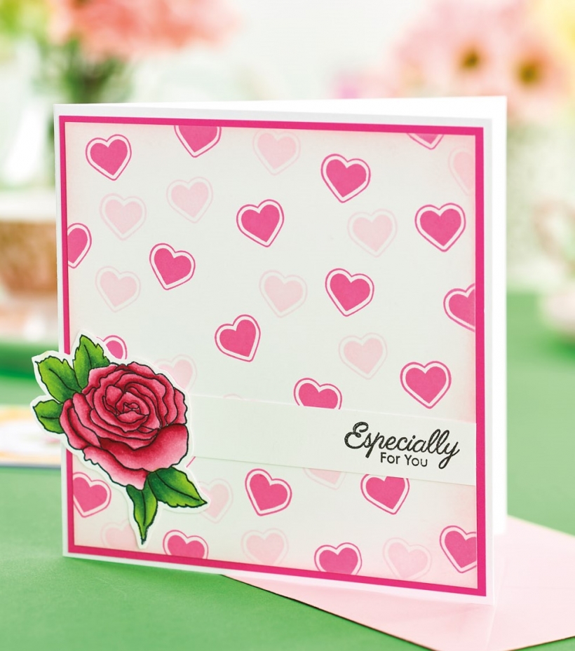 Heart Stamped Background