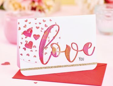 Paint Pouring Valentine’s Day Card