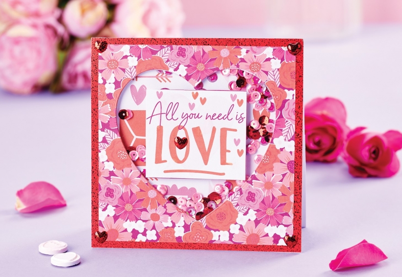 Valentine’s Day Shaker Card