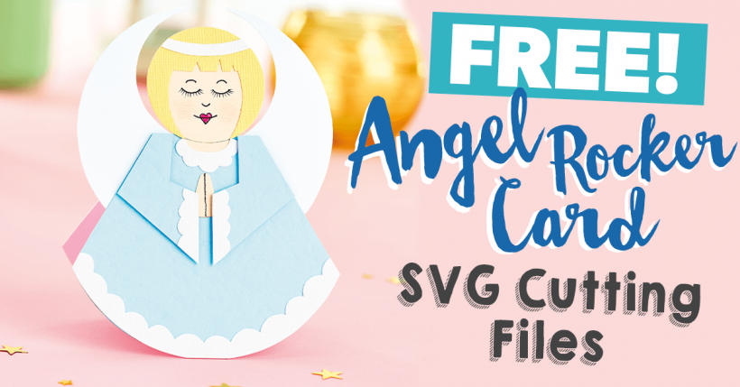 Free Angel Rocker Card Svg Cutting Files Paper Craft Download