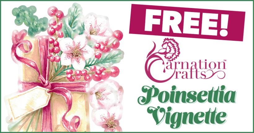 FREE Carnation Crafts Poinsettia Vignette