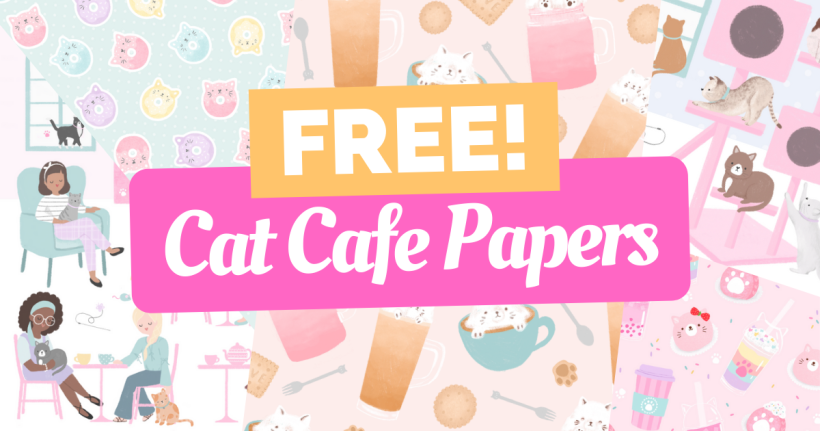 FREE Cat Cafe Papers