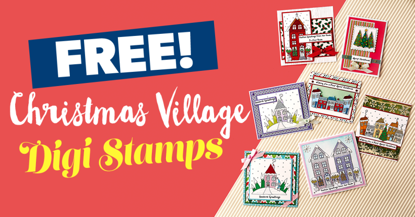 FREE Christmas Village Digi Stamps