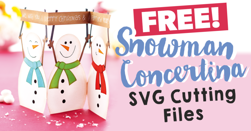 FREE Snowman Concertina SVG Cutting Files