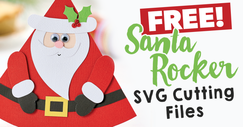 FREE Santa Rocker Card SVG Digital Cutting Files