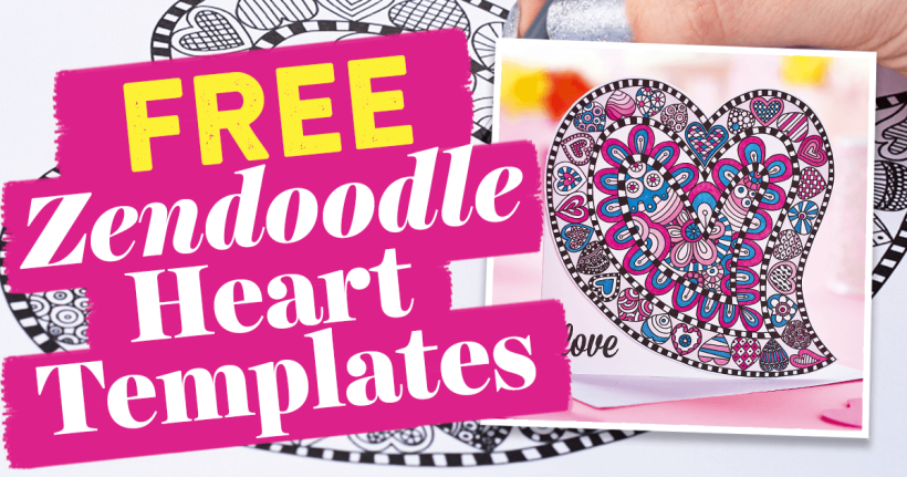 FREE Zendoodle Heart Templates