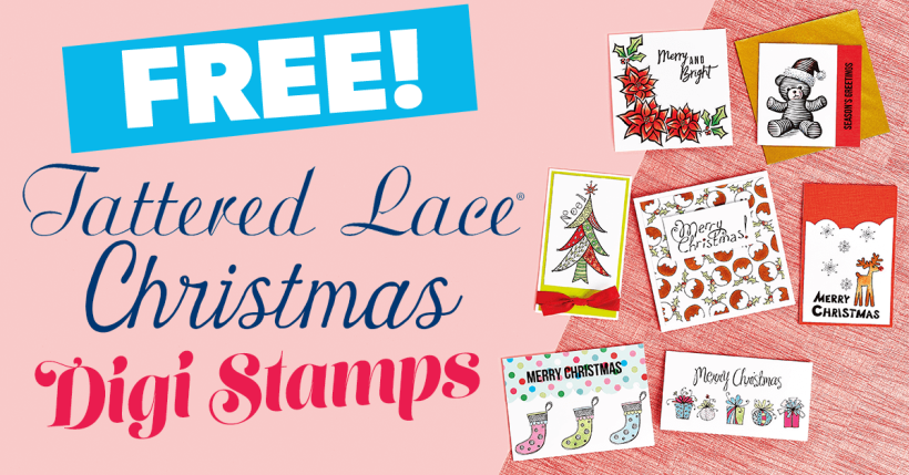 FREE Tattered Lace Christmas Digi Stamps