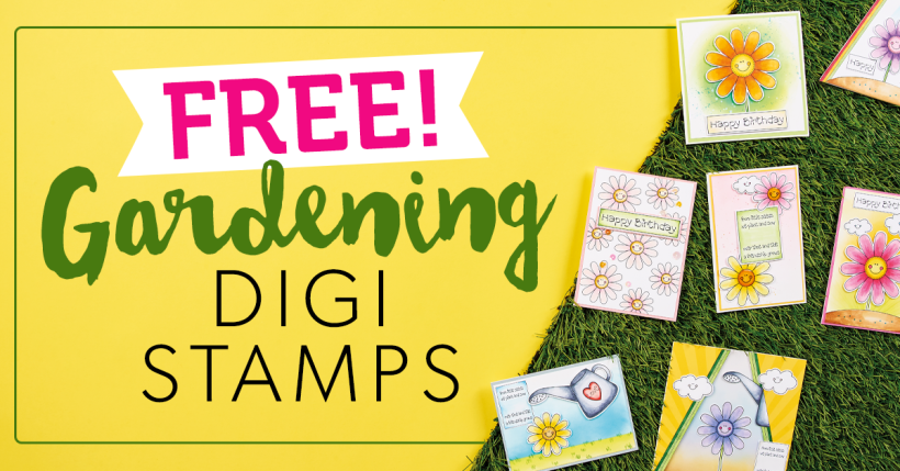 FREE Gardening Digi Stamps