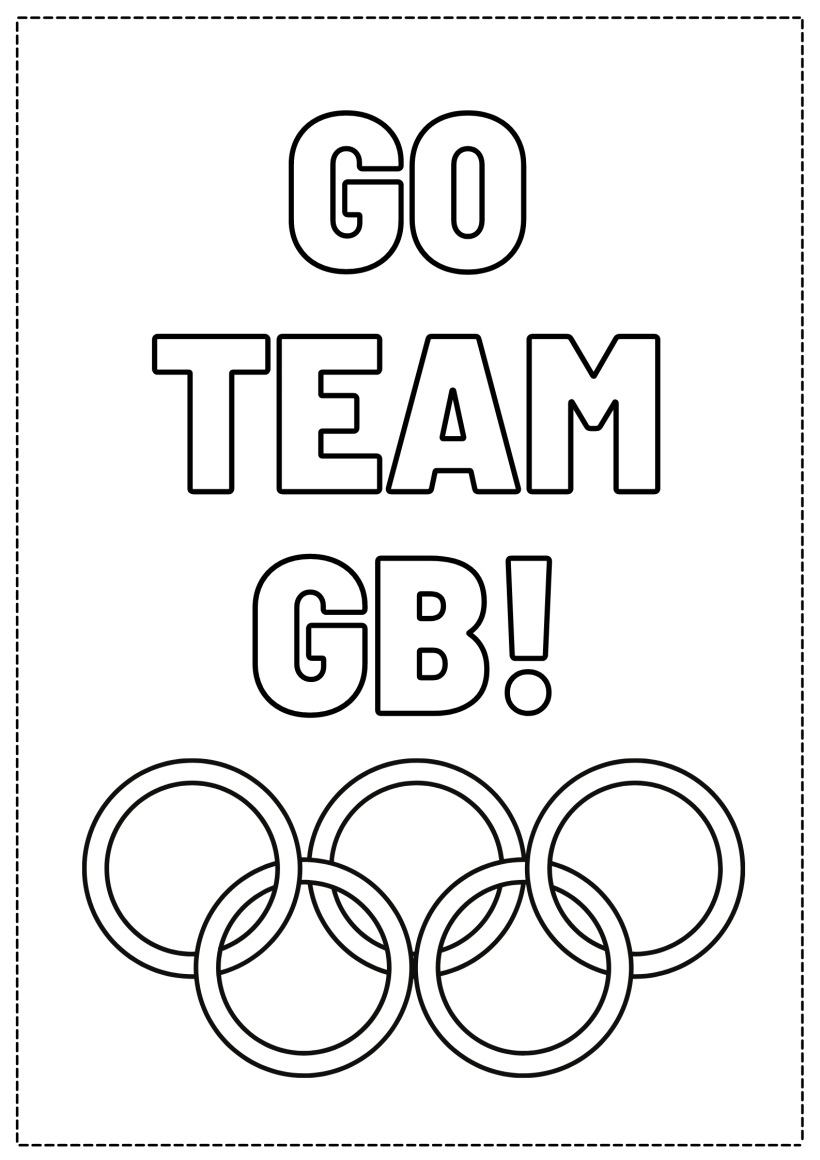 Go Team GB Olympics 2020 Colouring Printable
