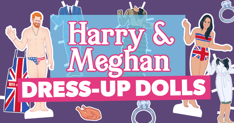 Free Harry & Meghan Dress-up Dolls