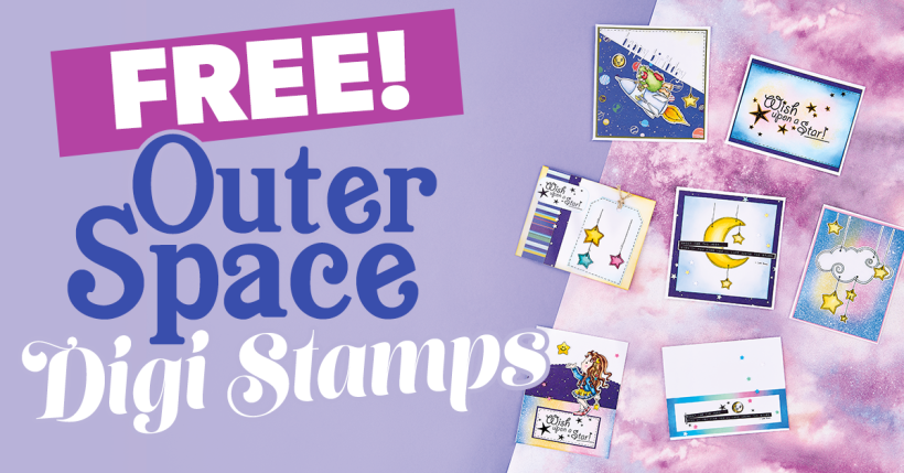 FREE Outer Space Digi Stamps