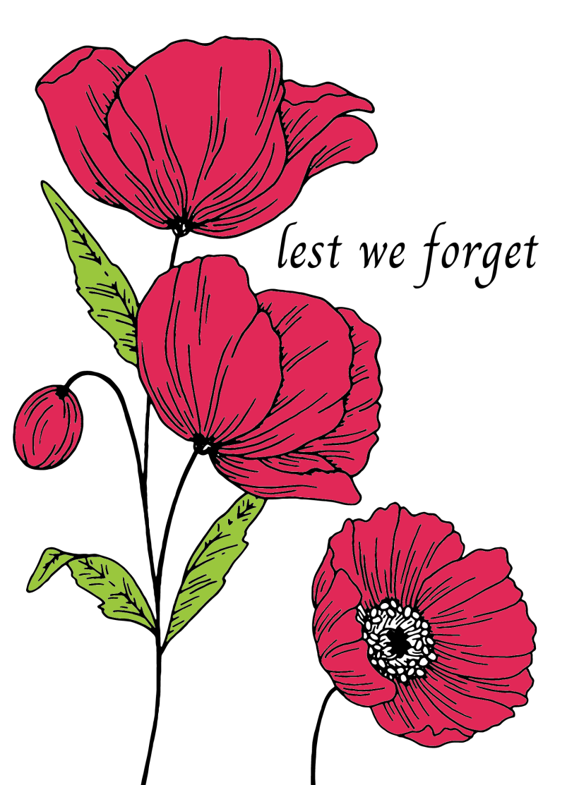 Poppy To Colour In For Remembrance Day