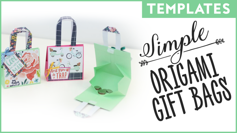 Simple Origami Gift Bags: Template
