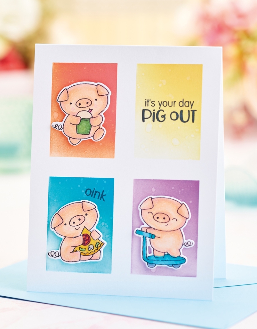Stamped Pig Cards Project