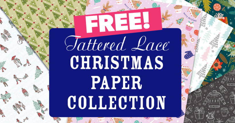 FREE Tattered Lace Christmas Papers