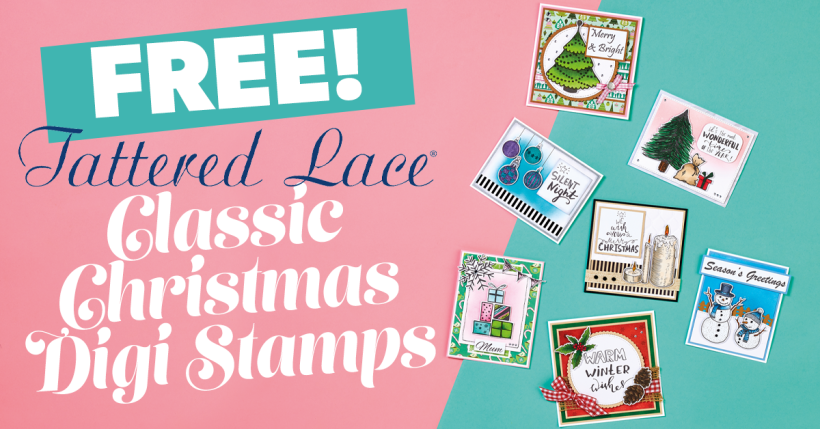 FREE Tattered Lace Classic Christmas Digi Stamps