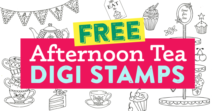 FREE Afternoon Tea Digi Stamps