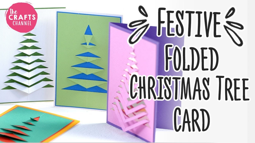 Folded Christmas Tree Card Template