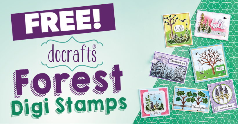 FREE docrafts Forest Digi Stamps