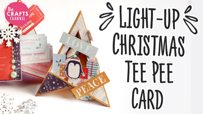 Light-Up Christmas Teepee Card Template