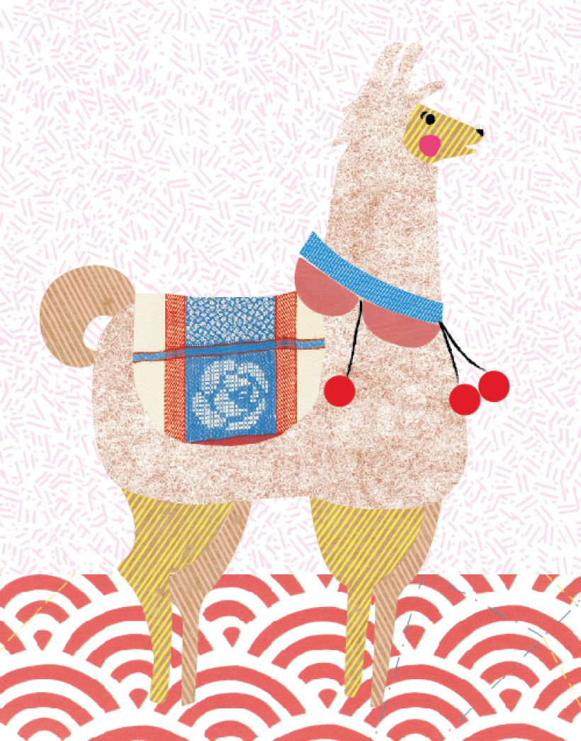 Collage Carnival Project: Funky Llama!