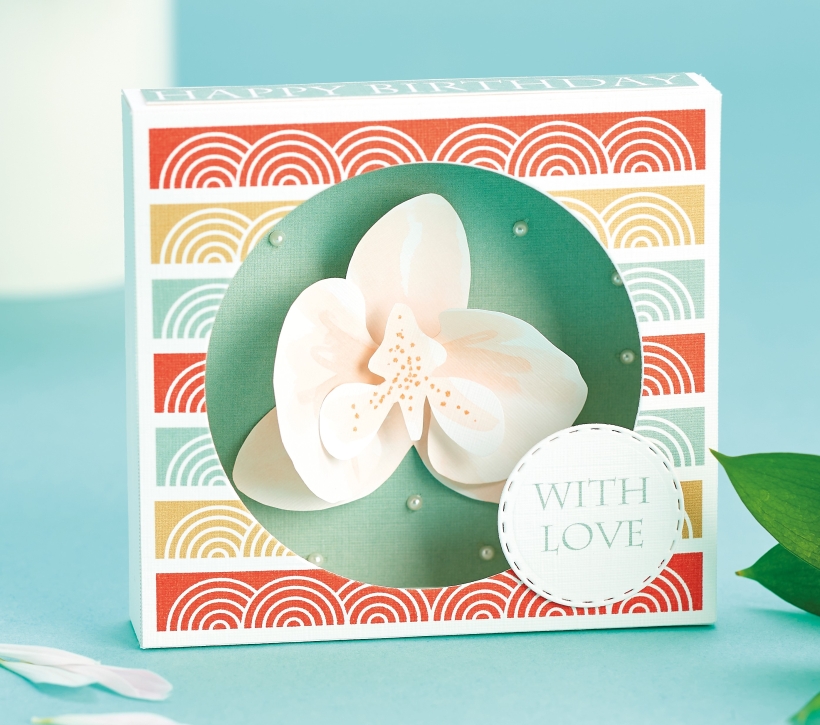 Orchid Box Card Template