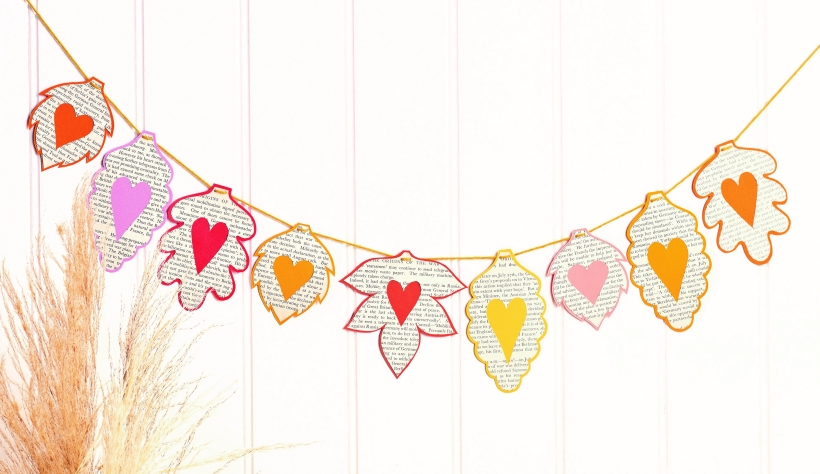 Book Page Leaf Bunting