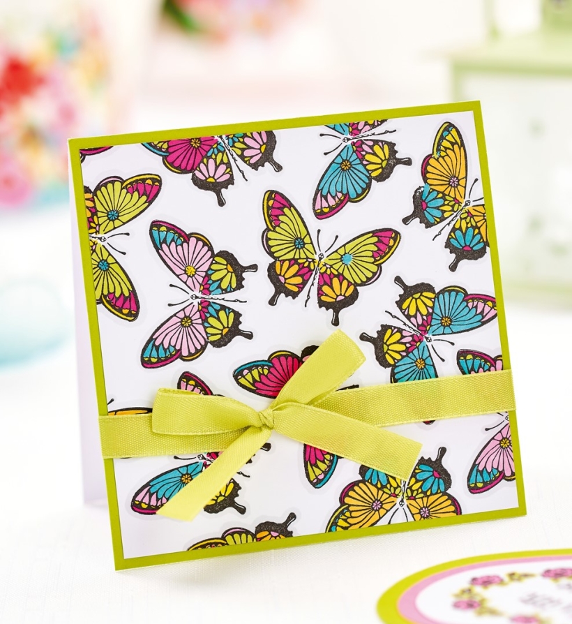 Butterfly Background Card
