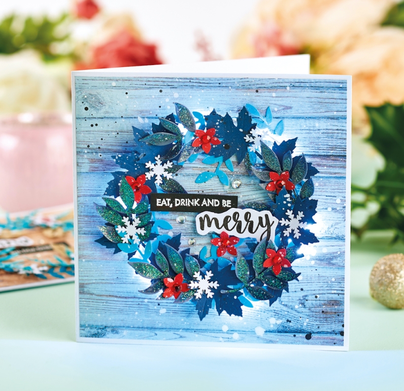 Die-cut Wreath Christmas Cards