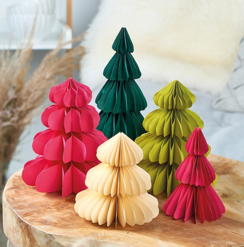 DIY Honeycomb Christmas Trees