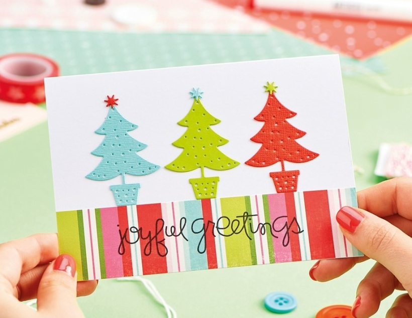 Die-cut Christmas Tree Card