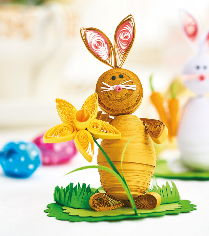 Quilled Bunny & Daffodil