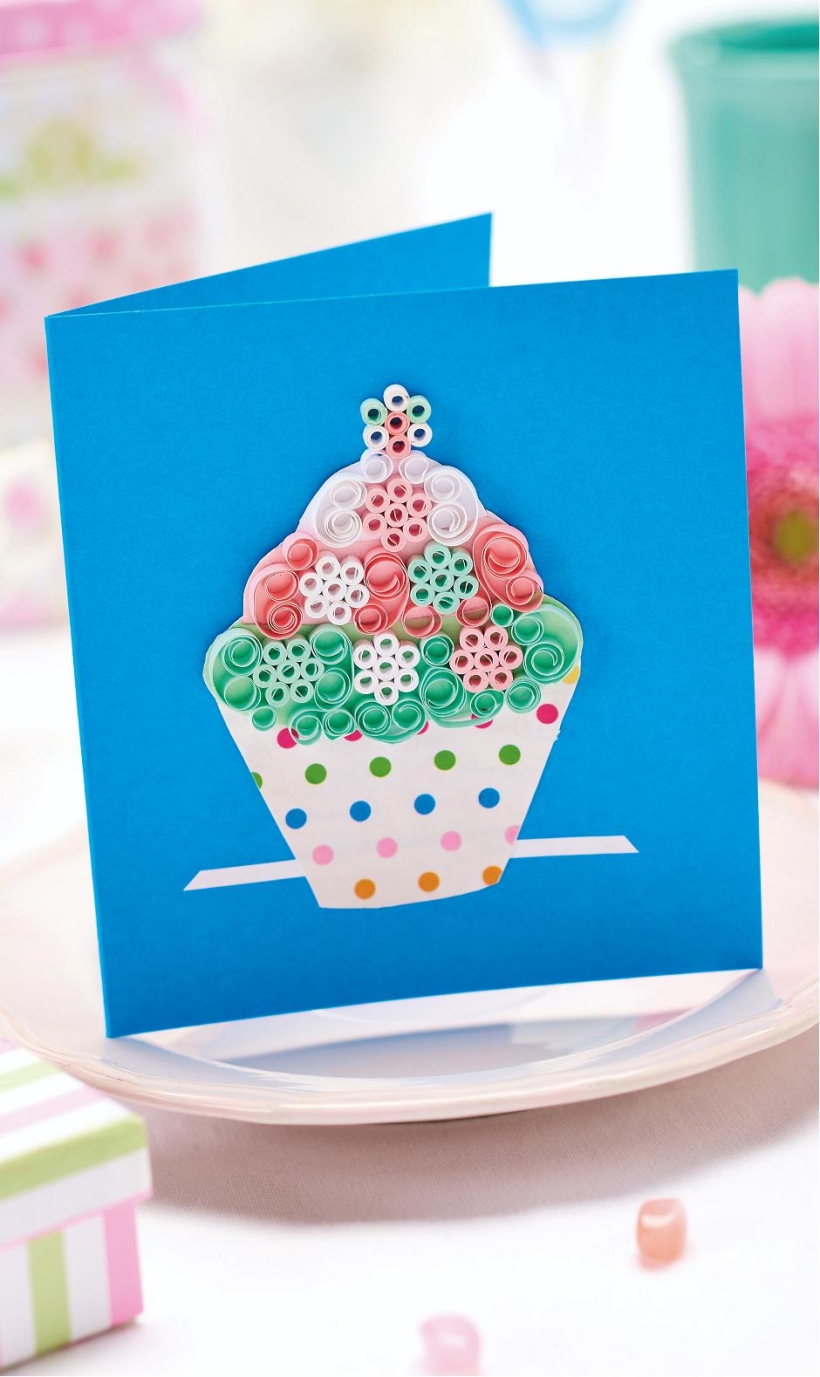 Quilled Cupcake Card