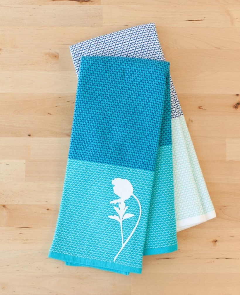 Make a floral tea towel