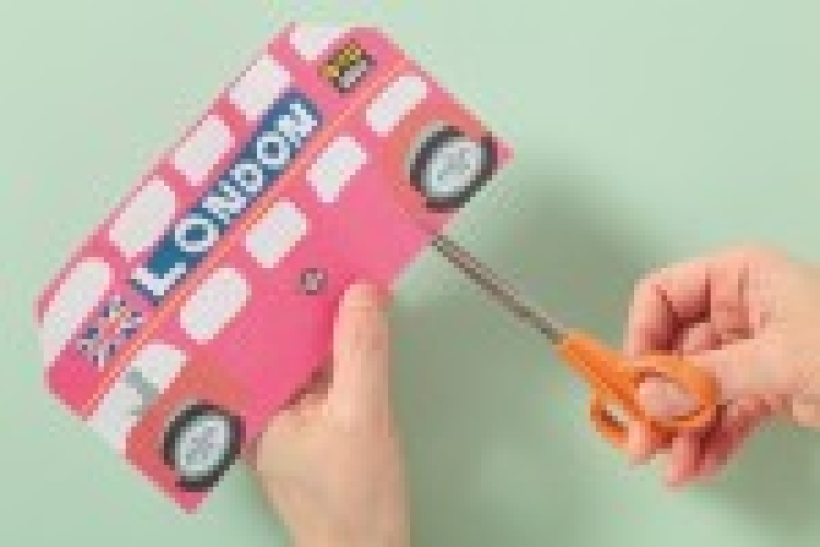 Free origami template — double-decker bus