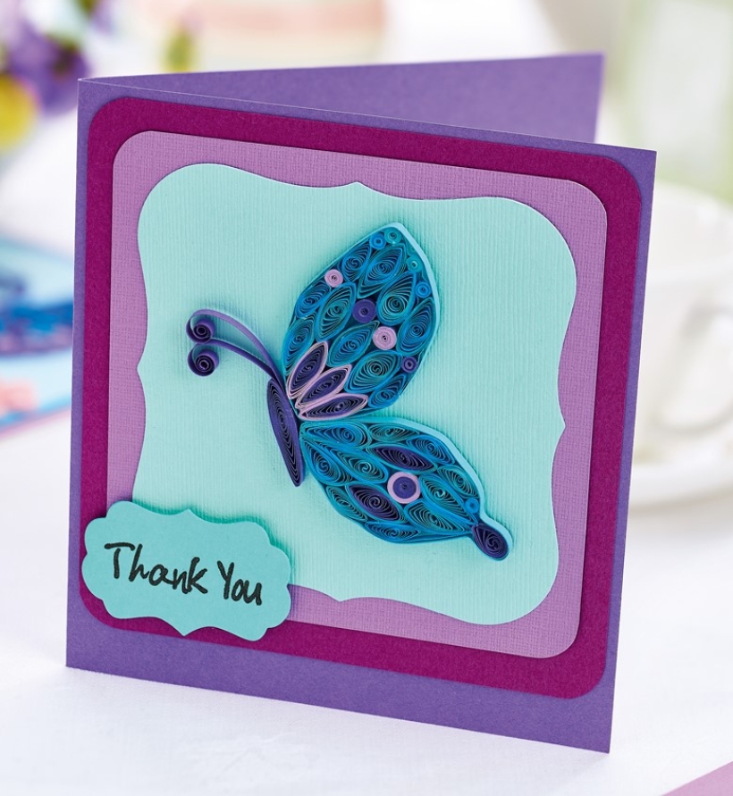 Quilled Butterfly Card