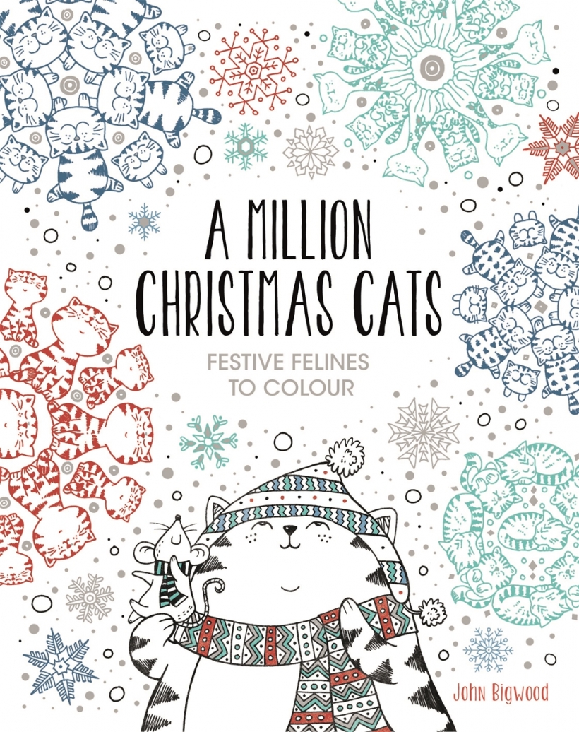 Christmas cats colouring