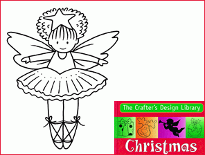 Christmas fairy digi stamp