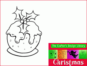 Christmas pudding digi stamp