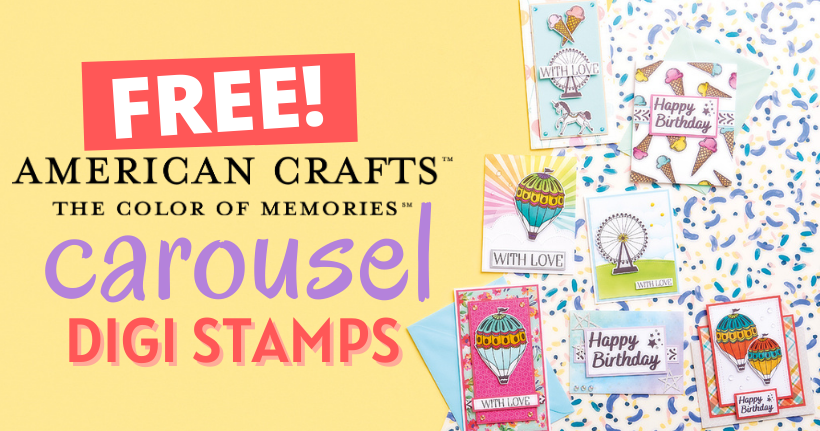 FREE American Crafts Carousel Digi-Stamps