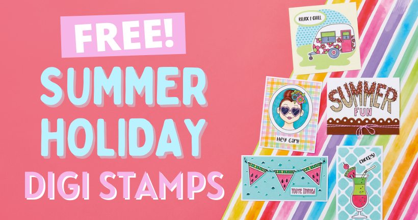 FREE Summer Holiday Digi Stamps