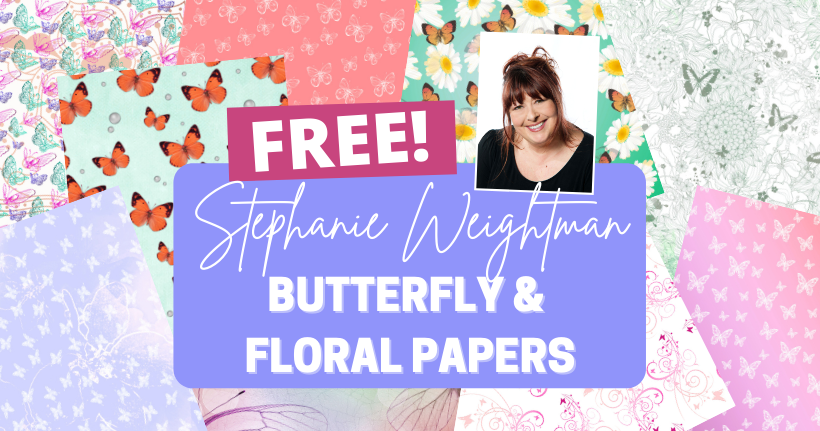 FREE Stephanie Weightman Butterfly And Floral Papers