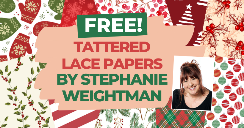 FREE Tattered Lace Traditional Christmas Papers