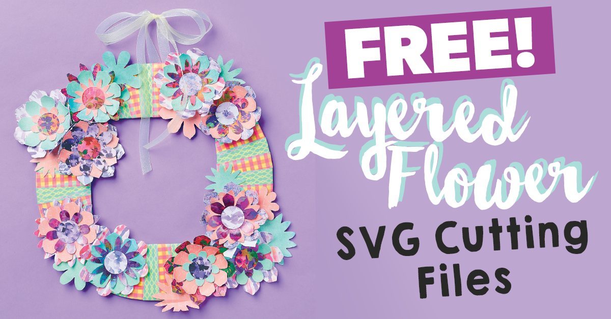 Download Free Layered Flower Svg Digital Cutting Files Paper Craft Download