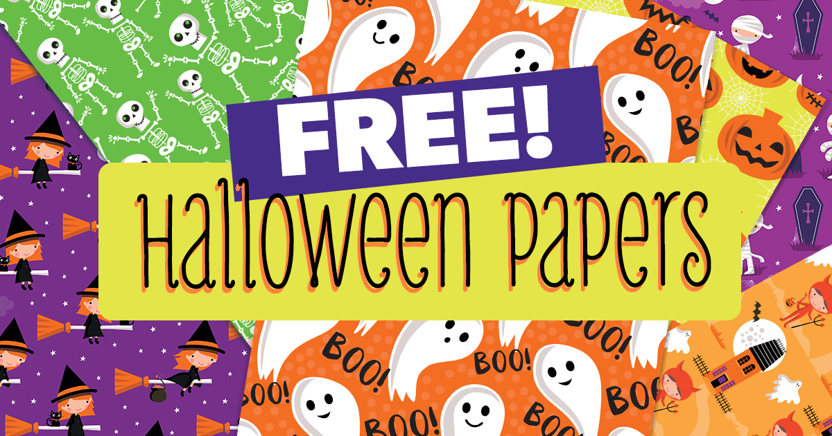 FREE Halloween Papers paper craft download